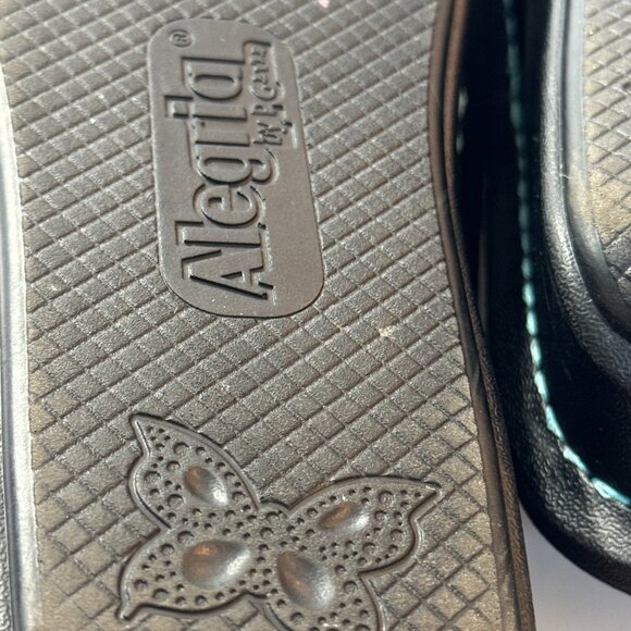 Alegria KYL-168X Leather Slides Sandals EU 36 (US 6–6.5) Butterfly Wedge Pastel - Picture 13 of 13